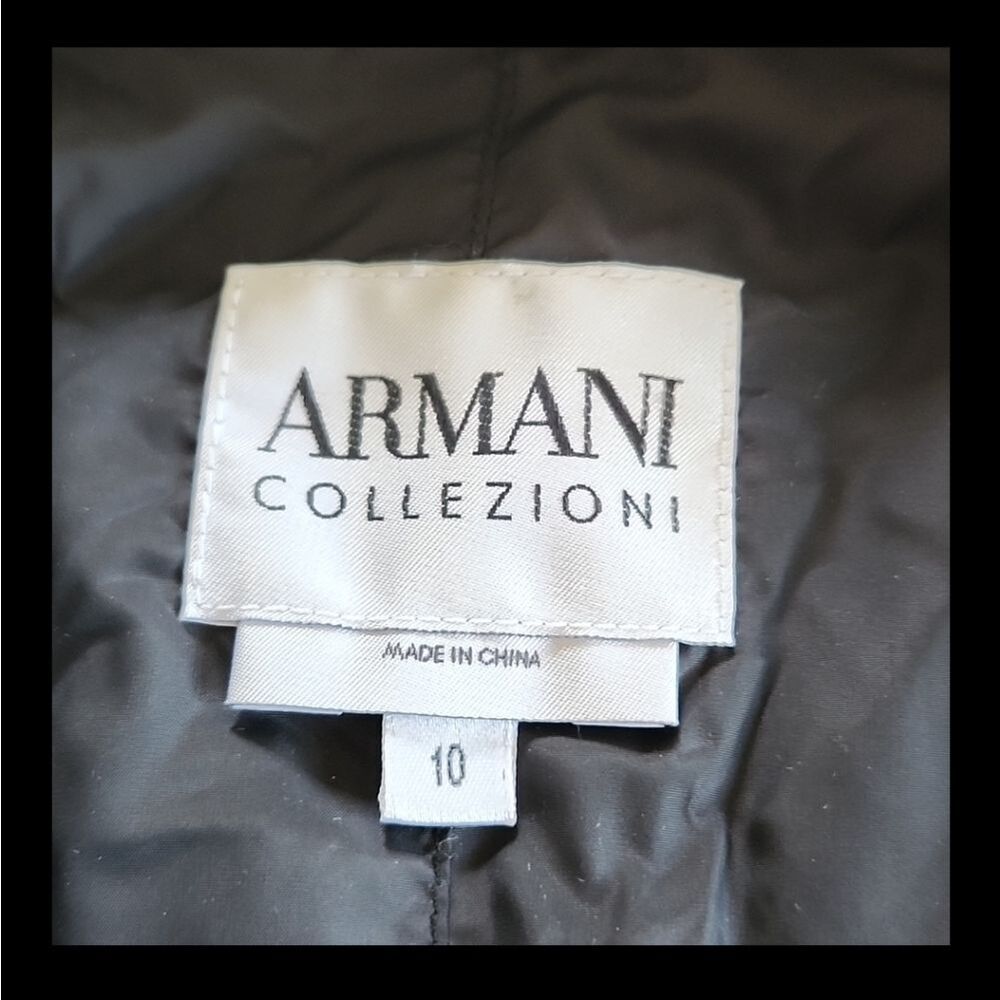 Armani Collezioni Tailored Fit Nylon Puffer Gorpcore Jacket Size 10 - Picture 5 of 12